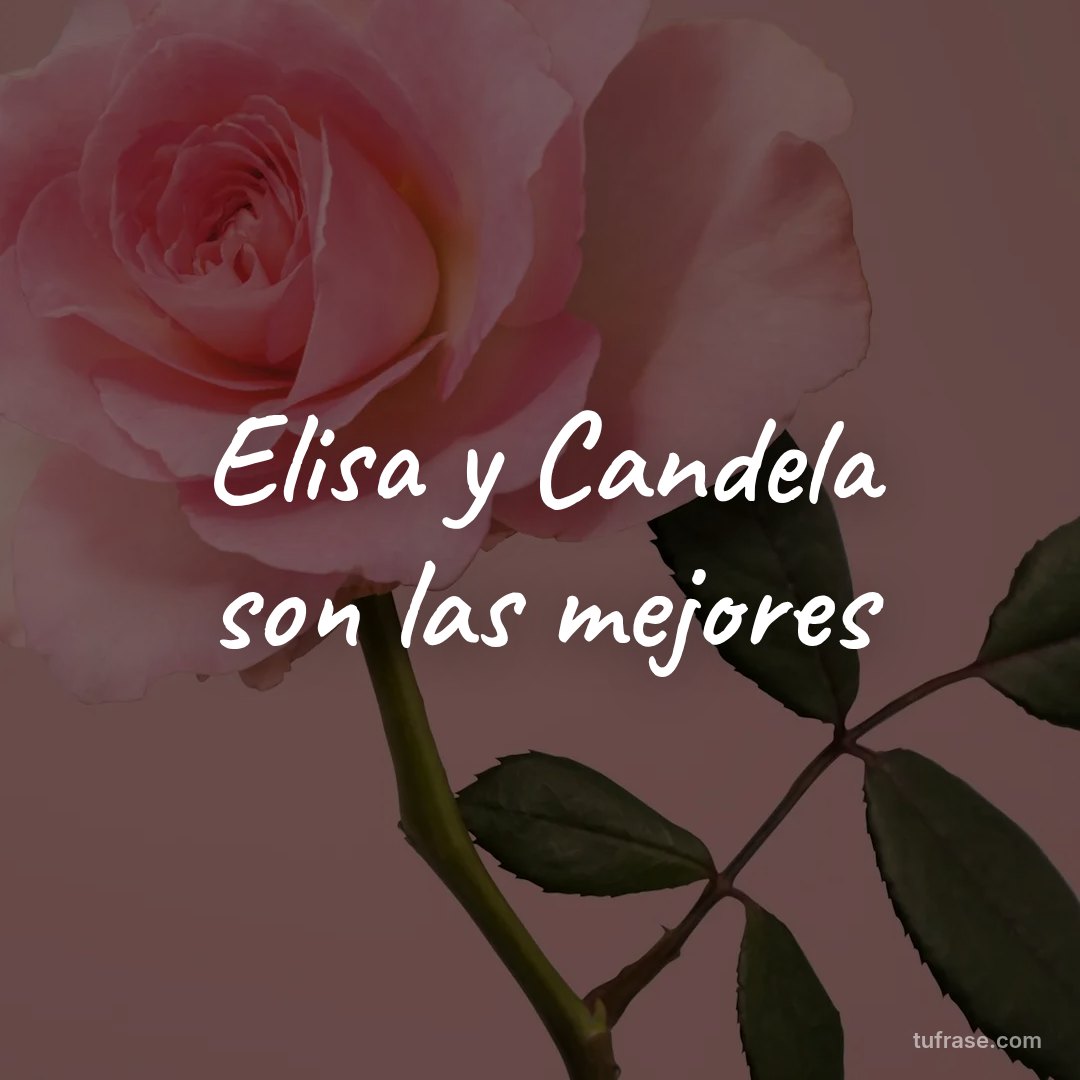 Elisa y Candela son las mejores