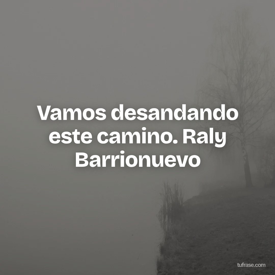 Vamos desandando este camino. Raly Barrionuevo
