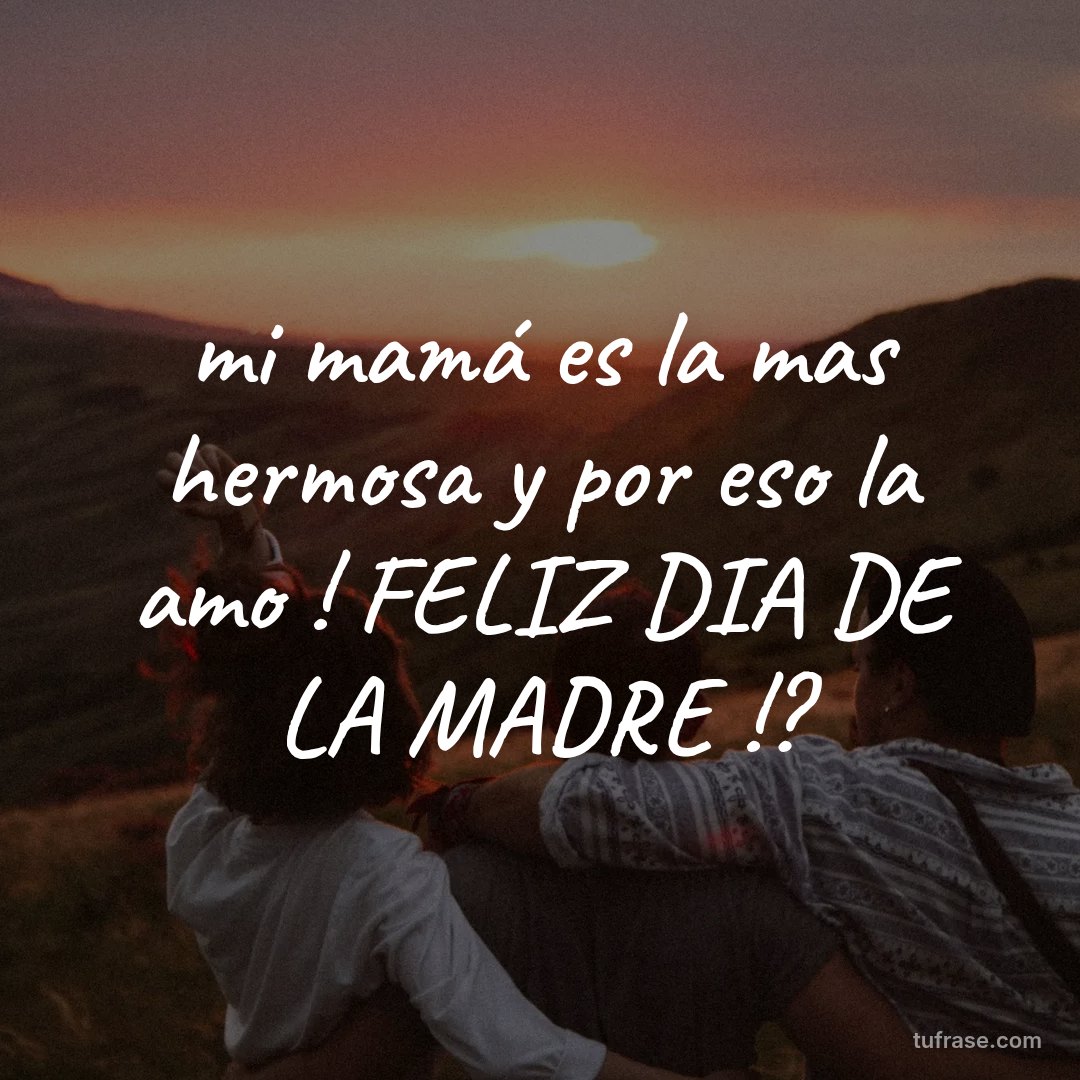 mi mamá es la mas hermosa y por eso la amo ! FELIZ DIA DE LA MADRE !?