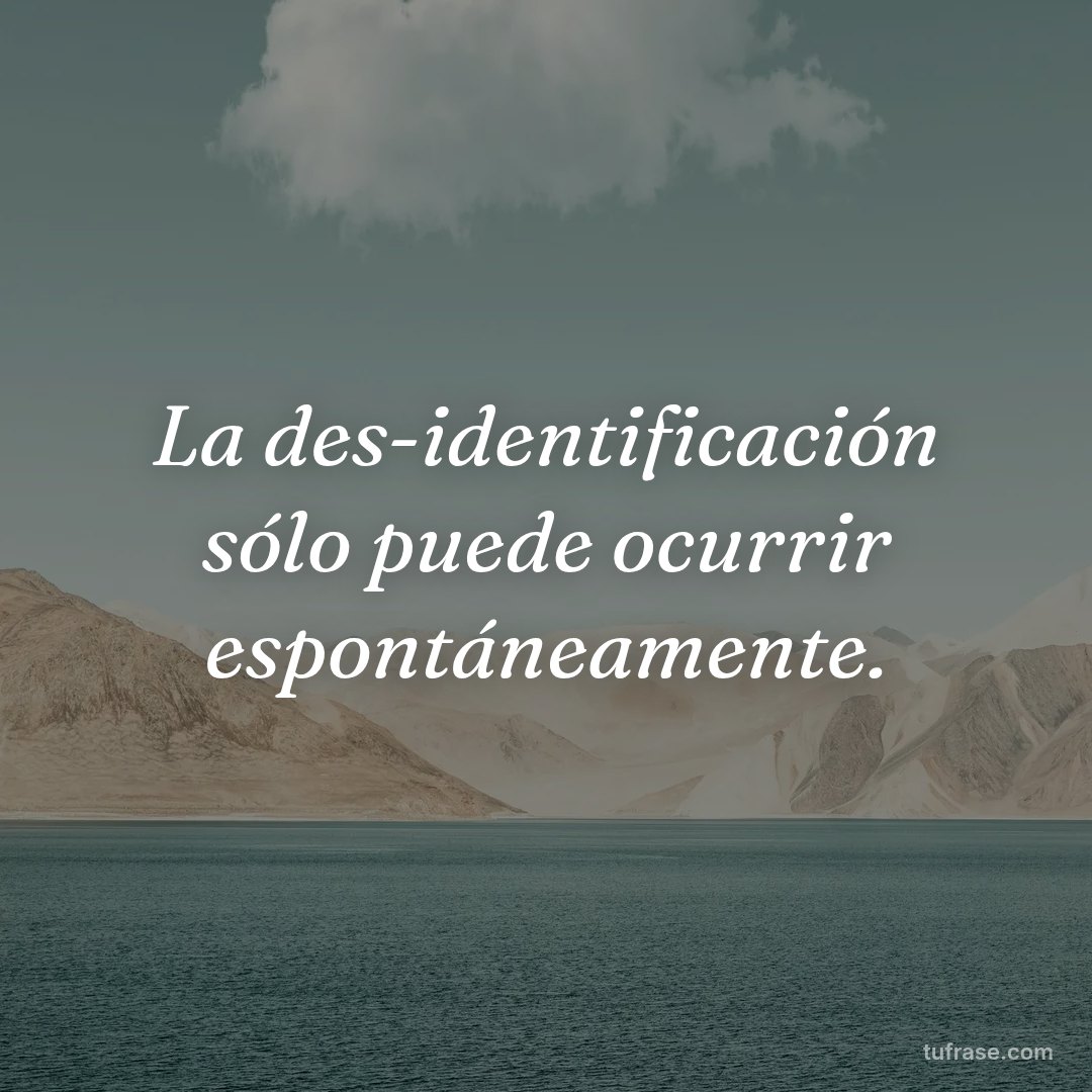 La des-identificación sólo puede ocurrir espontáneamente.