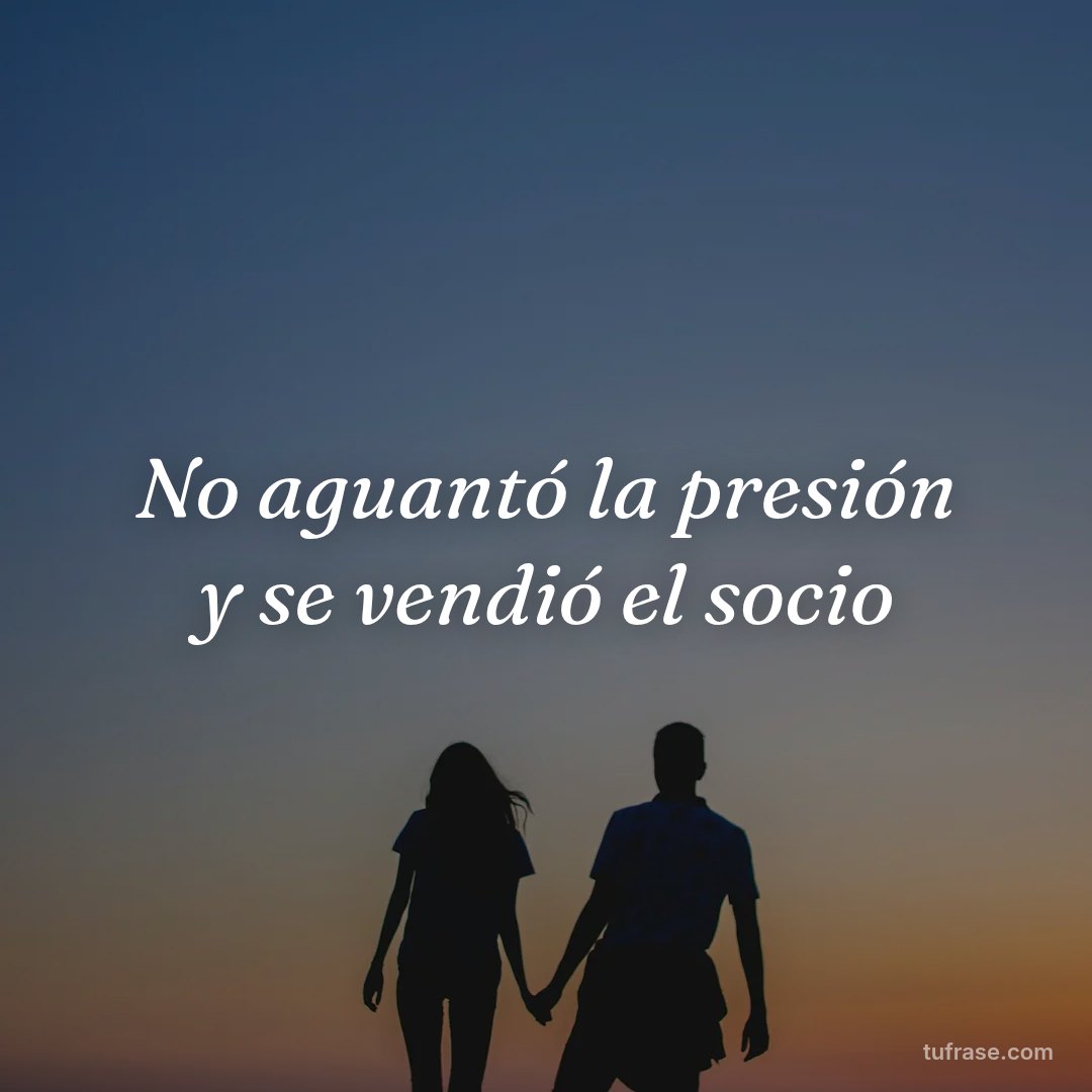 No aguantó la presión y se vendió el socio