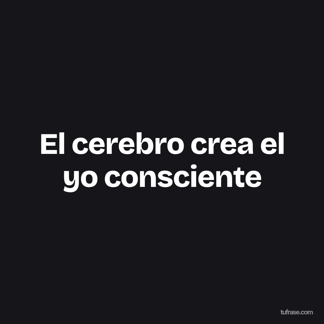 El cerebro crea el yo consciente