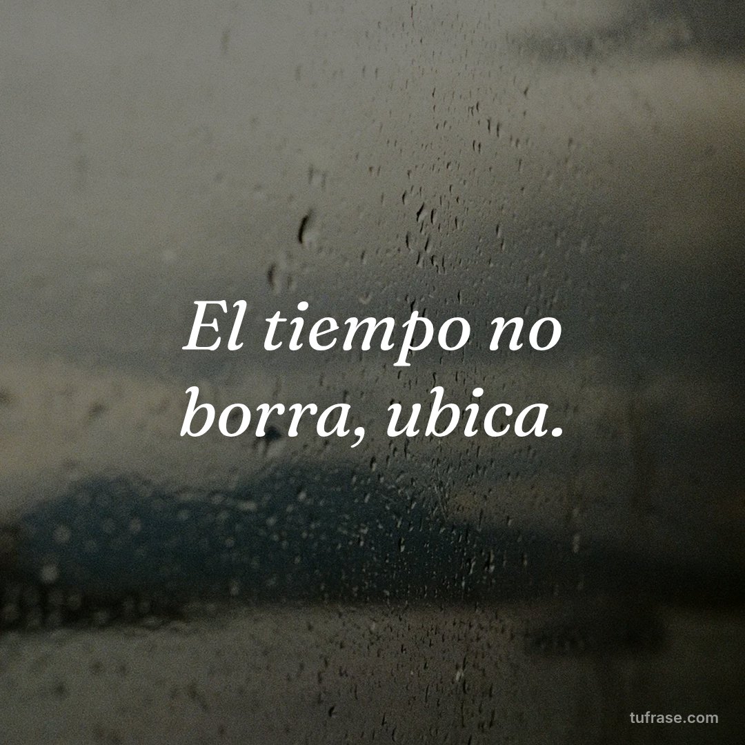 El tiempo no borra, ubica.