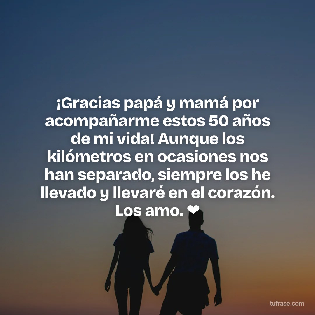 ¡Gracias papá y mamá por acompañarme estos 50 años de mi vida! Aunque los kilómetros en ocasiones nos han separado, siempre los he llevado y llevaré en el corazón. Los amo. ❤️