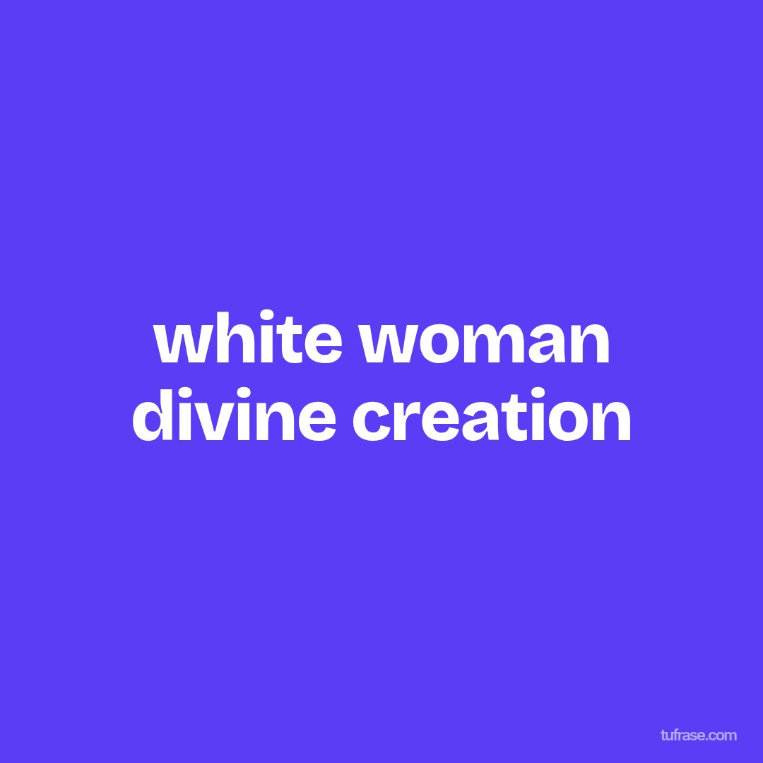white woman divine creation