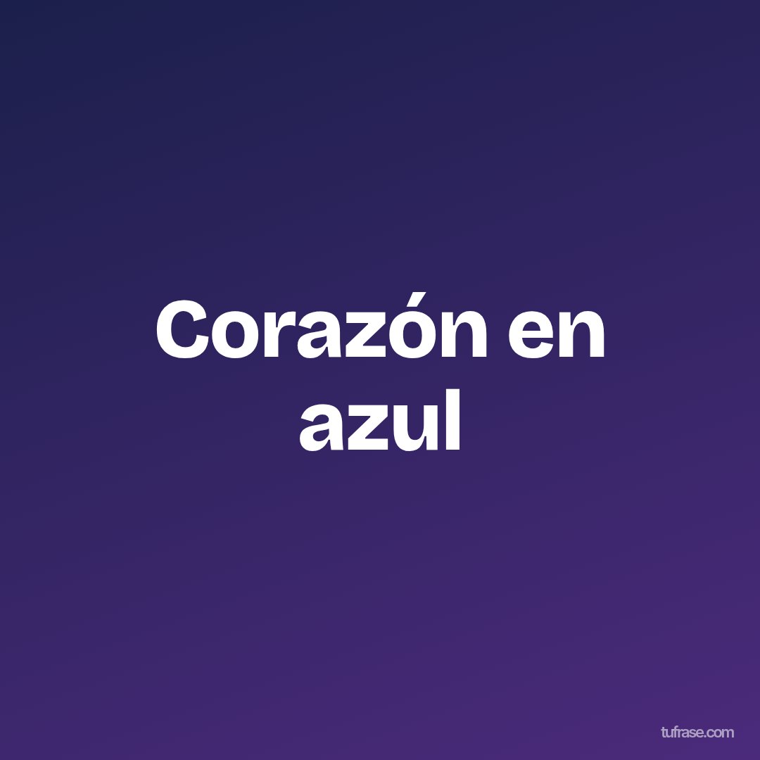 Corazón en azul