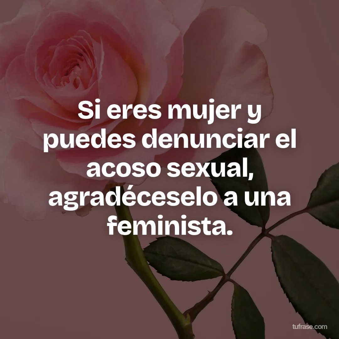 Si eres mujer y puedes denunciar el acoso sexual, agradéceselo a una feminista.