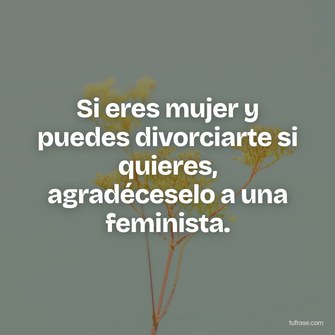 Si eres mujer y puedes divorciarte si quieres, agradéceselo a una feminista.