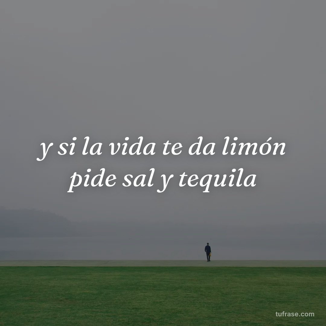 y si la vida te da limón pide sal y tequila