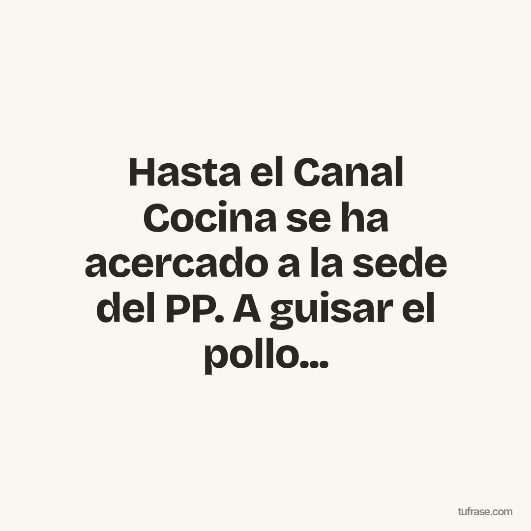 Hasta el Canal Cocina se ha acercado a la sede del PP. A guisar el pollo...