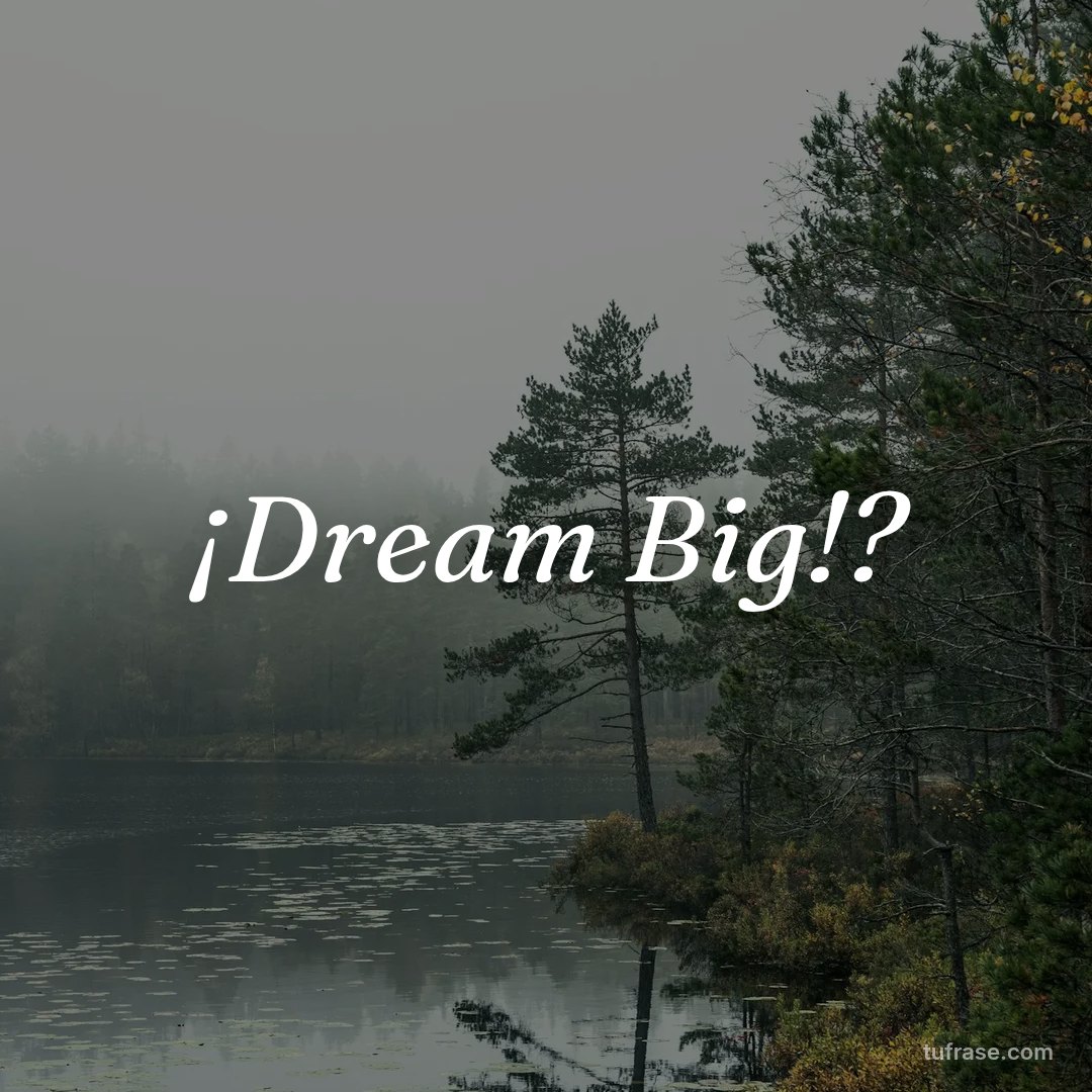 ¡Dream Big!?