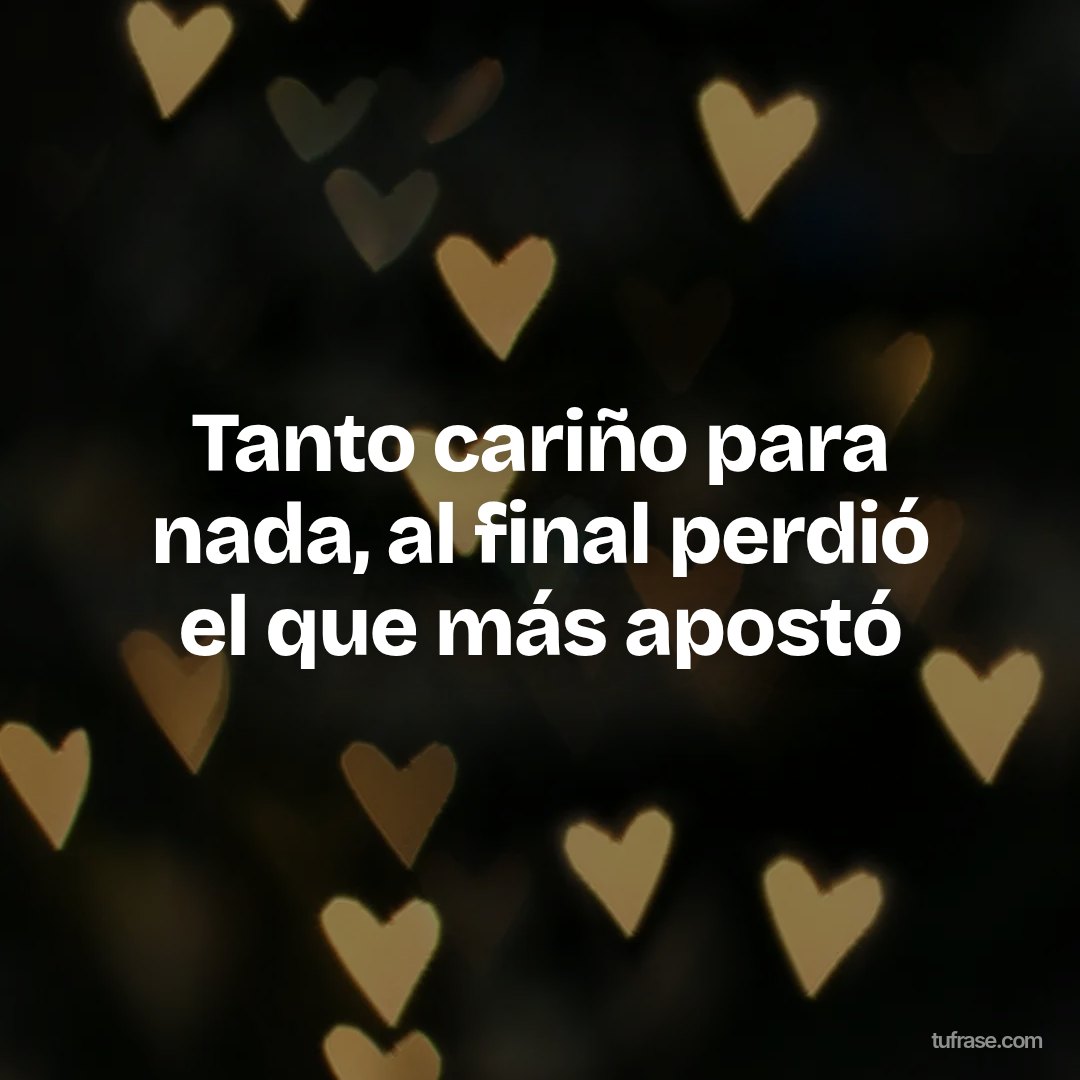 Tanto cariño para nada, al final perdió el que más apostó