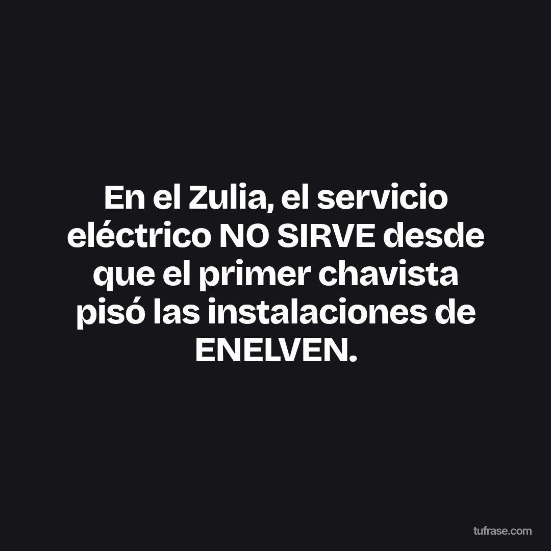 En el Zulia, el servicio eléctrico NO SIRVE desde que el primer chavista pisó las instalaciones de ENELVEN.