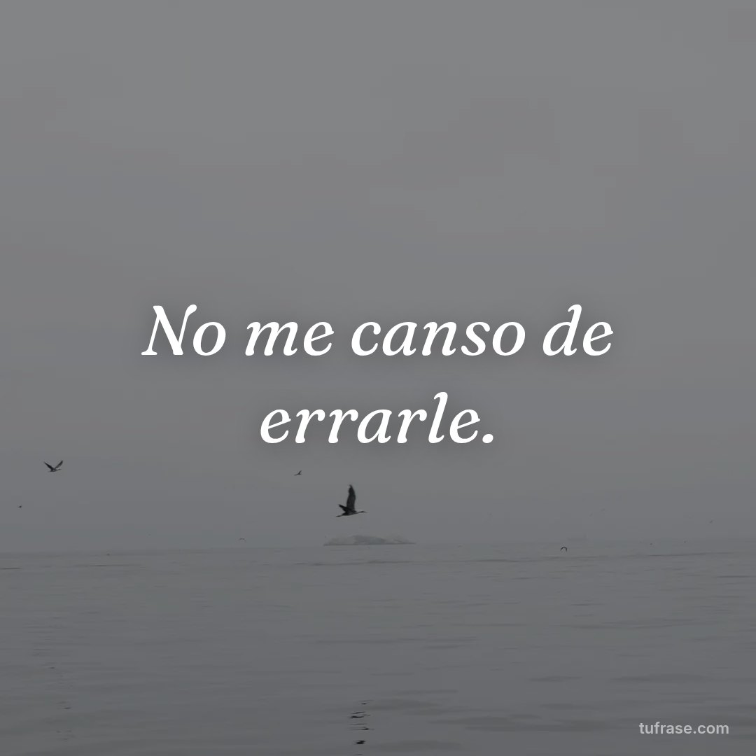 No me canso de errarle.