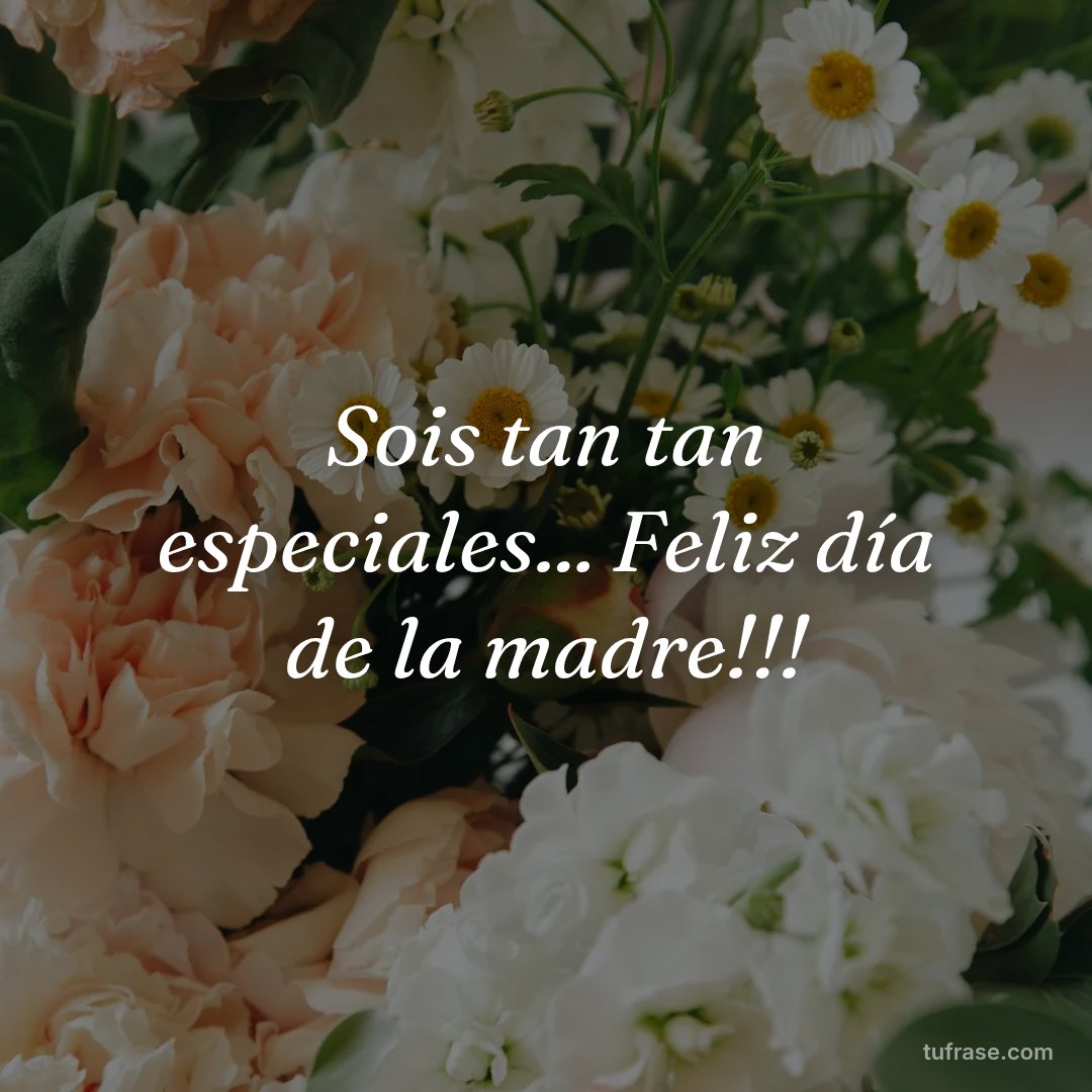 Sois tan tan especiales... Feliz día de la madre!!!