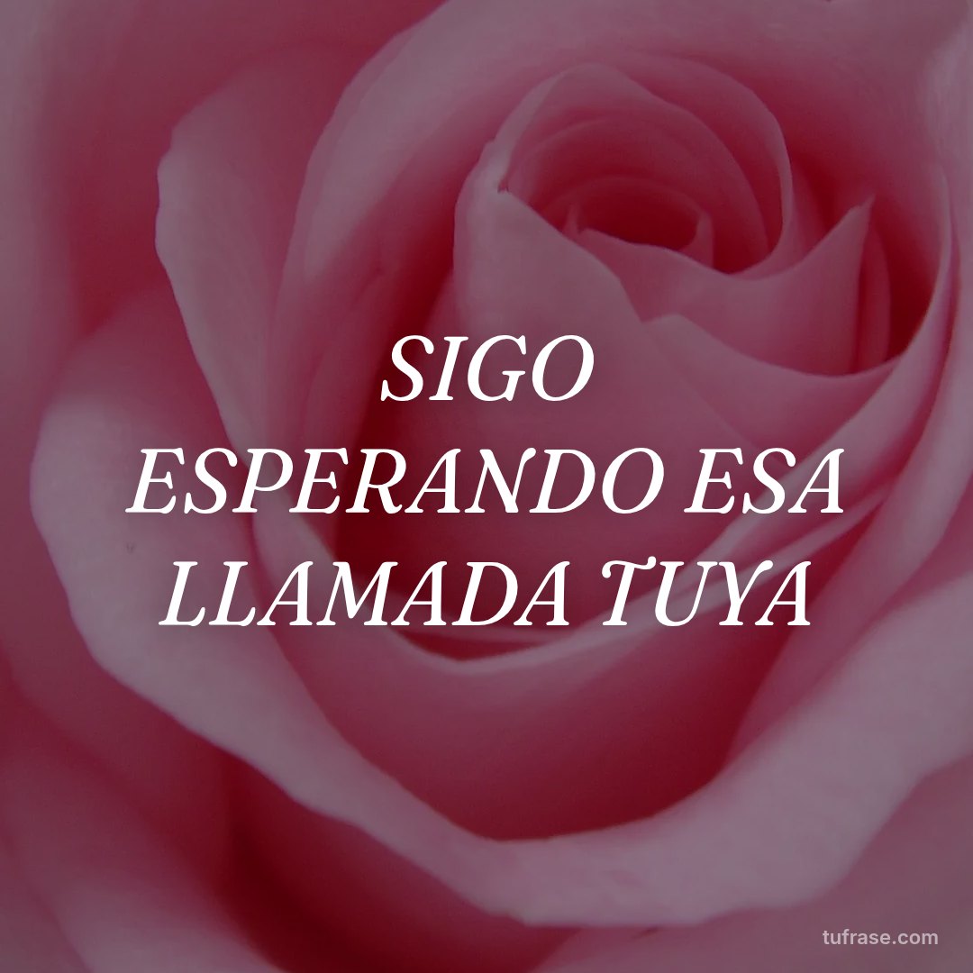SIGO ESPERANDO ESA LLAMADA TUYA