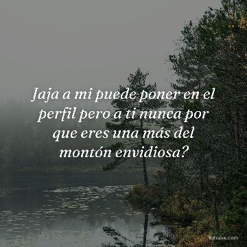 Jaja a mi puede poner en el perfil pero a ti nunca por que eres una más del montón envidiosa?