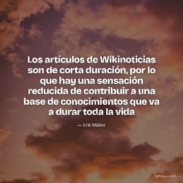 Los artículos de Wikinoticias son de corta duración, por lo que hay una sensación reducida de contribuir a una base de conocimientos que va a durar toda la vida
