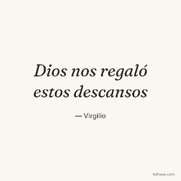 Dios nos regaló estos descansos