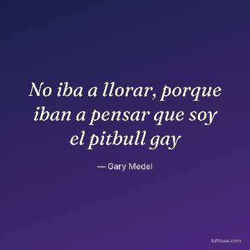 No iba a llorar, porque iban a pensar que soy el pitbull gay