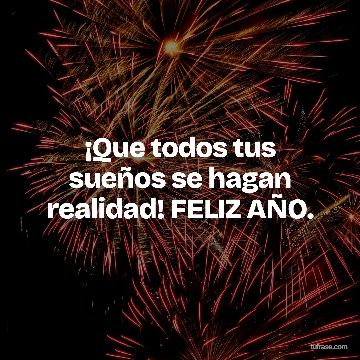 ¡Que todos tus sueños se hagan realidad! FELIZ AÑO.