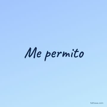 Me permito