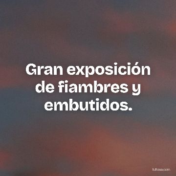 Gran exposición de fiambres y embutidos.
