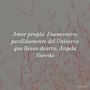 Amor propio: Enamorarte perdidamente del Universo que llevas dentro. Ángela Noreña