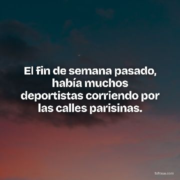 El fin de semana pasado, había muchos deportistas corriendo por las calles parisinas.