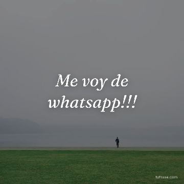 Me voy de whatsapp!!!