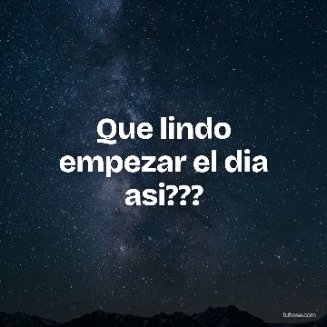 Que lindo empezar el dia asi???