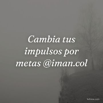 Cambia tus impulsos por metas @iman.col