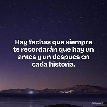Hay fechas que siempre te recordarán que hay un antes y un despues en cada historia.