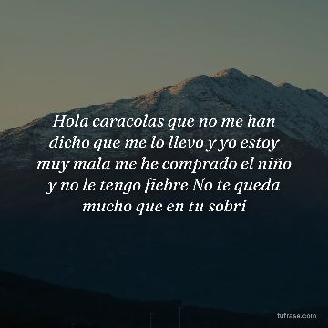 Hola caracolas que no me han dicho que me lo llevo y yo estoy muy mala me he comprado el niño y no le tengo fiebre No te queda mucho que en tu sobri