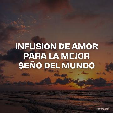 INFUSION DE AMOR PARA LA MEJOR SEÑO DEL MUNDO