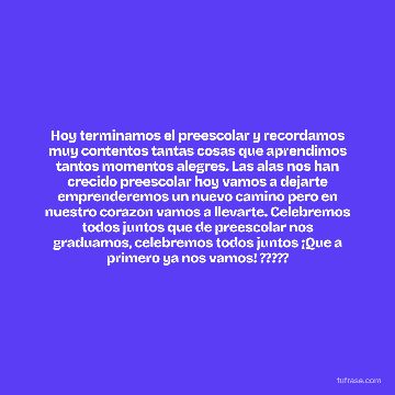 Hoy terminamos el preescolar y recordamos muy contentos tantas cosas que aprendimos tantos momentos alegres. Las alas nos han crecido preescolar hoy vamos a dejarte emprenderemos un nuevo camino pero en nuestro corazon vamos a llevarte. Celebremos todos juntos que de preescolar nos graduamos, celebremos todos juntos ¡Que a primero ya nos vamos! ?????