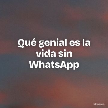 Qué genial es la vida sin WhatsApp