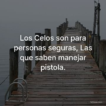Los Celos son para personas seguras, Las que saben manejar pistola.