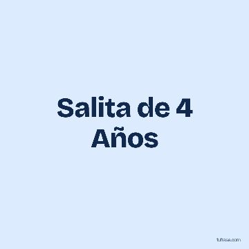 Salita de 4 Años
