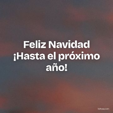 Feliz Navidad ¡Hasta el próximo año!