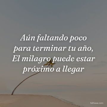 Aún faltando poco para terminar tu año, El milagro puede estar próximo a llegar