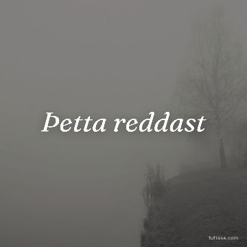 Þetta reddast