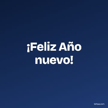 ¡Feliz Año nuevo!