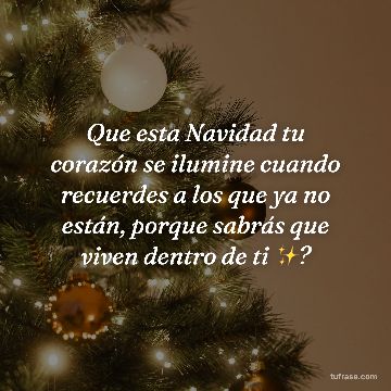 Que esta Navidad tu corazón se ilumine cuando recuerdes a los que ya no están, porque sabrás que viven dentro de ti ✨?