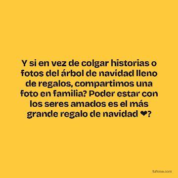 Y si en vez de colgar historias o fotos del árbol de navidad lleno de regalos, compartimos una foto en familia? Poder estar con los seres amados es el más grande regalo de navidad ❤️?