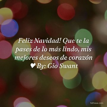 Feliz Navidad! Que te la pases de lo más lindo, mis mejores deseos de corazón ♥ By: Gio Swant