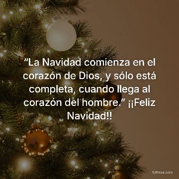 “La Navidad comienza en el corazón de Dios, y sólo está completa, cuando llega al corazón del hombre.” ¡¡Feliz Navidad!!
