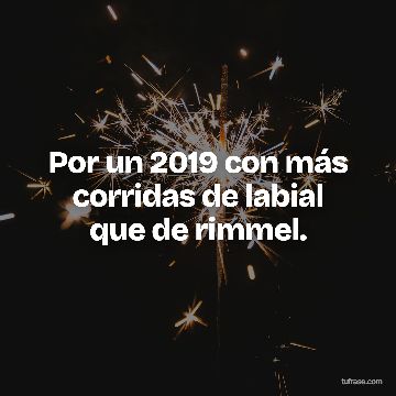 Por un 2019 con más corridas de labial que de rimmel.