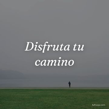 Disfruta tu camino