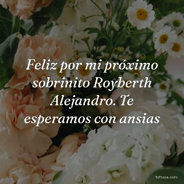 Feliz por mi próximo sobrinito Royberth Alejandro. Te esperamos con ansias